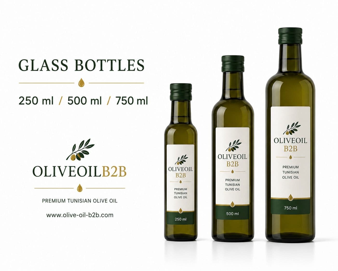 Glass bottles — olive oil packaging format