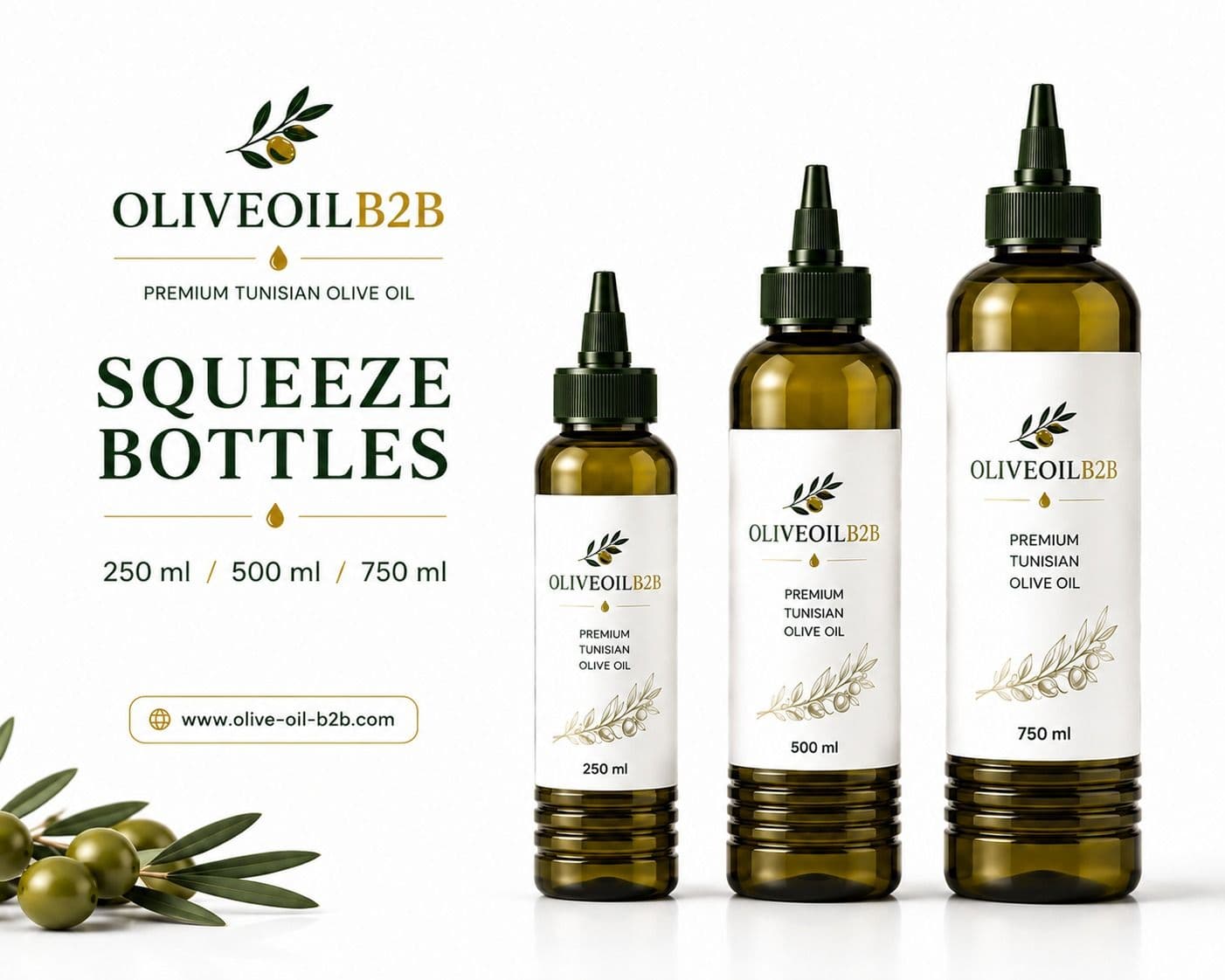 Squeeze bottles — olive oil packaging format